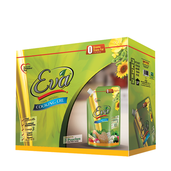 Eva Sunflower Oil Standup Pouch Carton