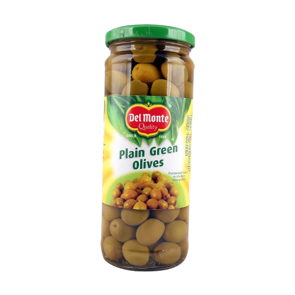 Del Monte Green Plainwhole Olives  – 450gm